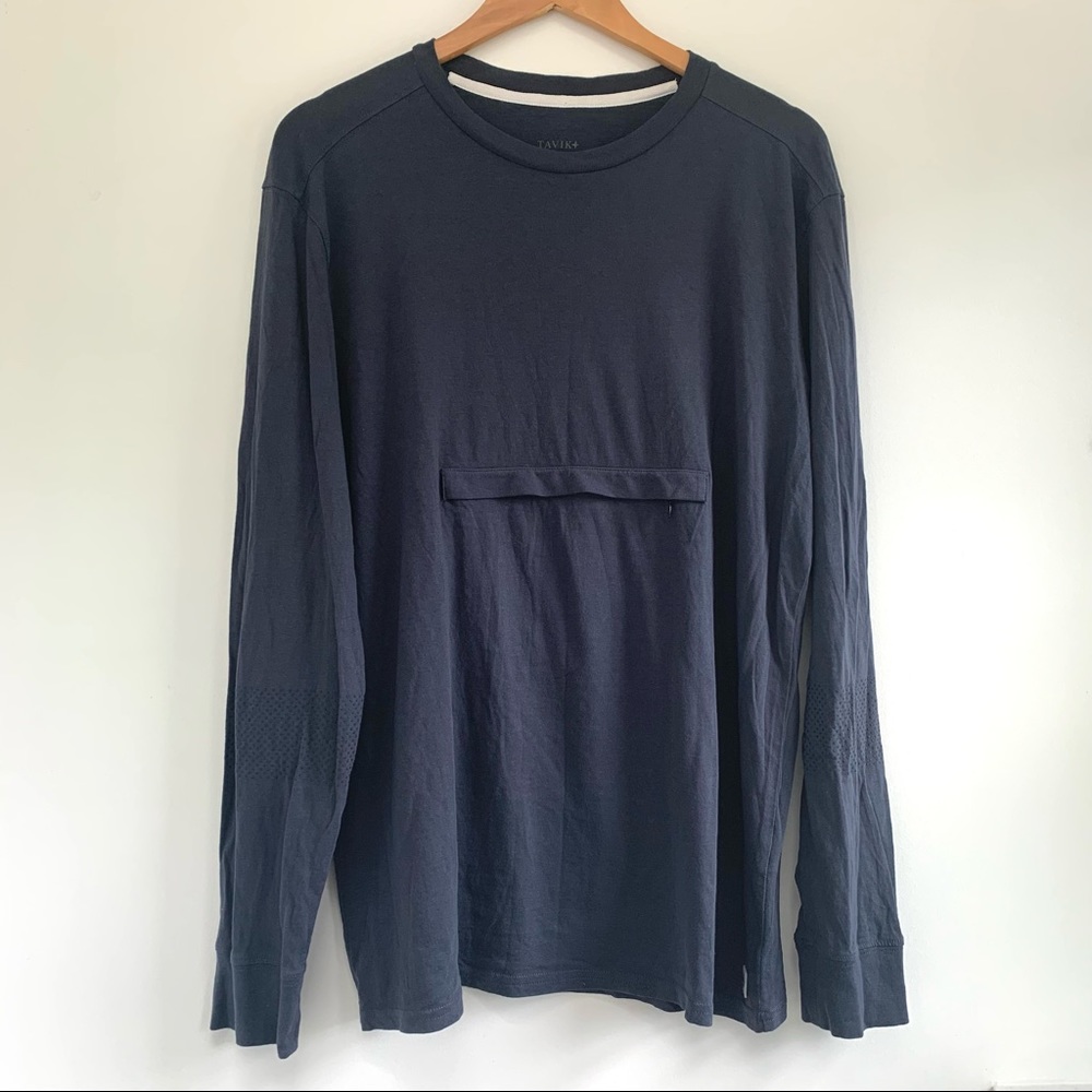 Tavik Men’s Long Sleeve shirt blue large pocket